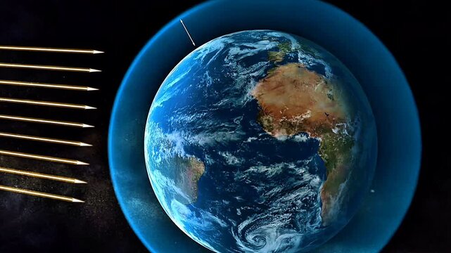 Present-day Earth atmosphere showing its composition, layers, greenhouse gases, and environmental changes.