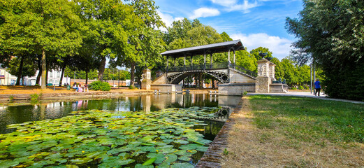 Napoleon Bridge (Pont Napoleon) over the Deule canal near the Citadel in Lille, France © Brad Pict