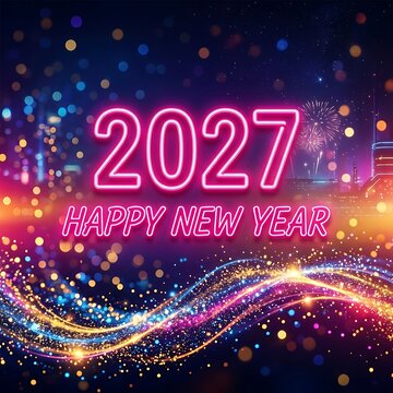 Happy New Year Greeting Card 2027