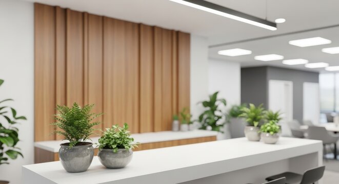 Modern sliding wooden doors with potted plants on balcony