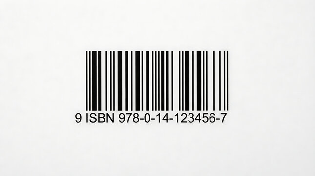 Black and white barcode label on product