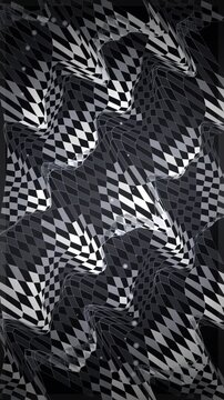 Abstract monochrome houndstooth seamless geometric background pattern texture loop