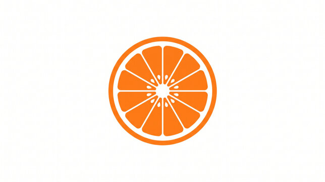 Orange slice icon vector graphic on white background