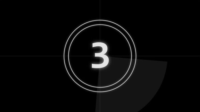 Numbered progress circles counting down from five against a dark background with subtle animated segments