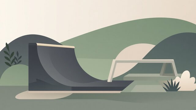 Illustrated ramp and rail soft shapes