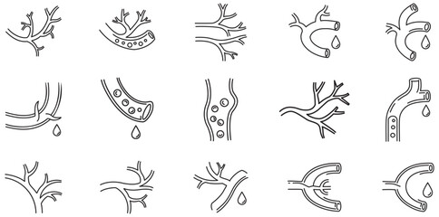 Obraz premium Hand Drawn Abstract Branch and Twig Elements Collection with Organic Botanical Line Shapes for Natural Decorative Design and Creative Illustration