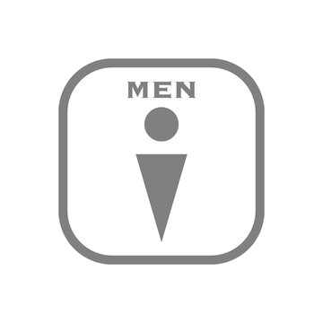 WC concept. Gray icons. Stylish and modern design for men, women, accessible toilets.