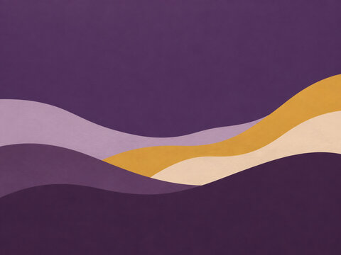 Purple and yellow layered wave background
