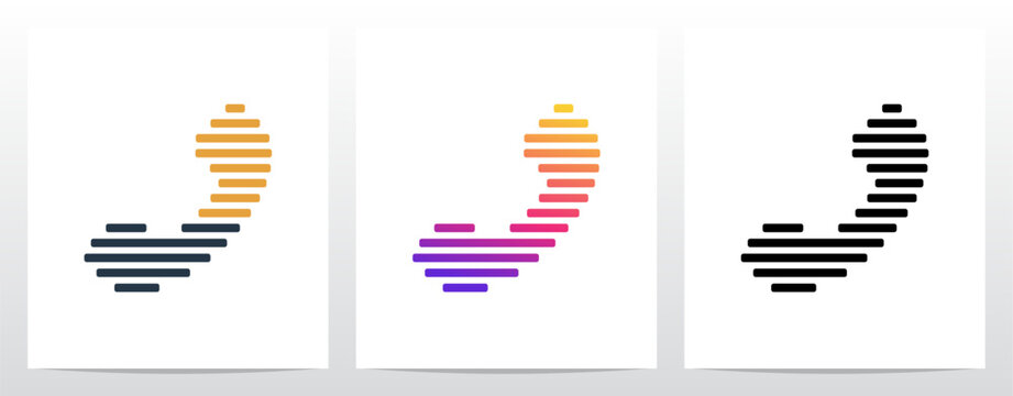 Telephone symbol made of sleek parallel horizontal stripes stacked slightly slanted 
