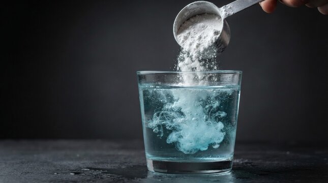 Powder Dissolving in Water Creating Swirls