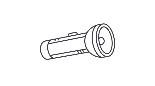  Flashlight Portable Tool Outline Icon