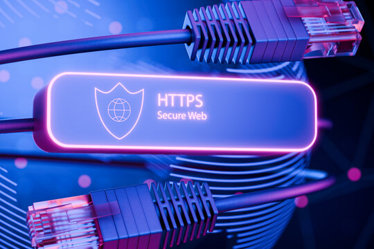 The HTTPS protocol concept. Encrypted web browsing. Webpage security. Hypertext Transfer Protocol Secure (HTTPS) is an extension of the Hypertext Transfer Protocol (HTTP). 3d render