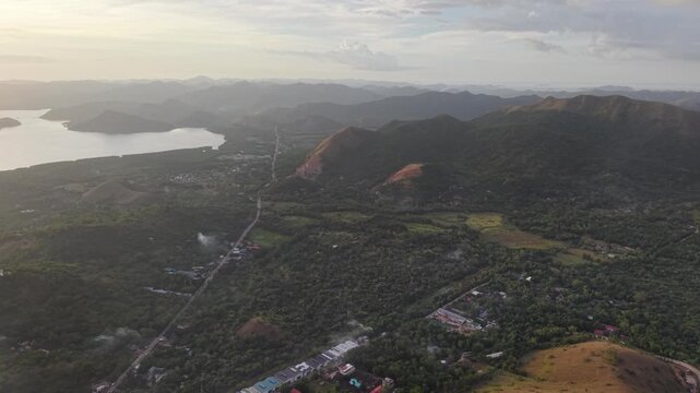 Coron, Tapyas Mount, Coron Hill 2, Philippines. Aerial View. Video
