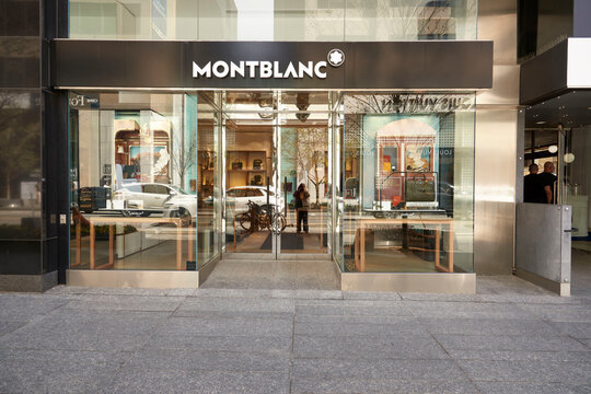 Toronto, Ontario, Canada &mdash; April 26th, 2026: The exterior of Montblanc, a luxury goods store.
