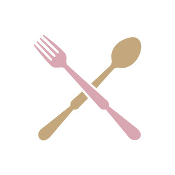 Fork apparatus for cafe branding vector