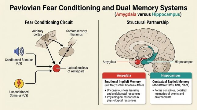 Neuroscience Diagram Pavlovian Conditioning Memory Systems.