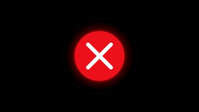 3D Red Cross No Smoking Sign Icon on Red Background for Web Interface, Cancel, Stop, Error, Reject, Delete, Warning, Internet and Modern Vector Design