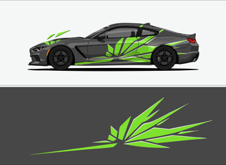 Fototapeta premium stylized sports car cannabis leaf design