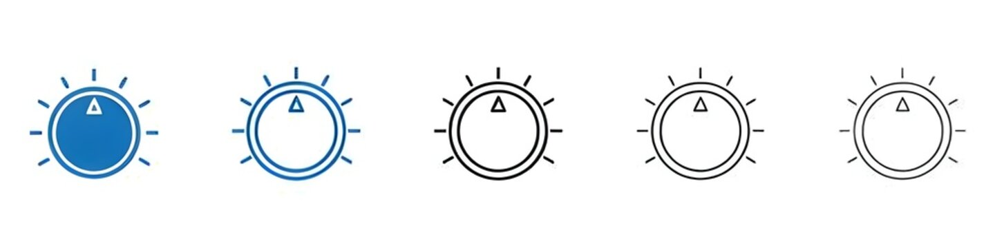 Knob icon Isolated flat vector in outline. Thin line customizable illustration. Contour symbol. Vector isolated outline drawing. Editable stroke