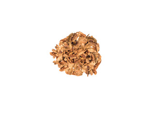 Taraxacum officinale or dandelion dried root, barks isolated on a white background © mdamir