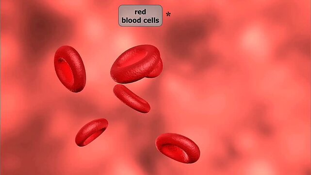 Red blood cells are biconcave cells containing hemoglobin that transport oxygen throughout the body.