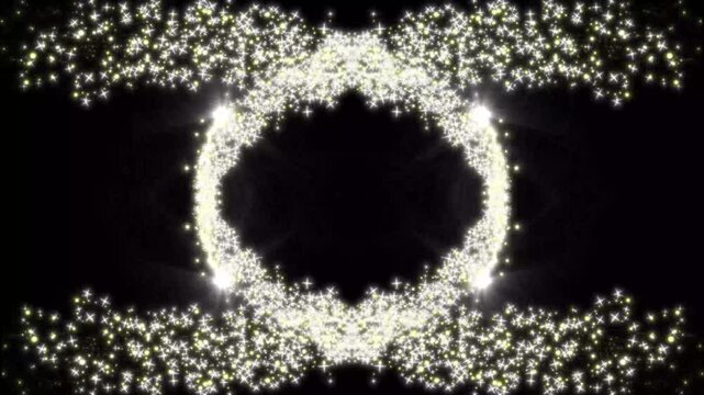 shimmering light path motion design on black screen.White glitter sparkles trail, glowing pixie dust burst,glitter stars line animation, magic glitter sparkle trail,4k animation