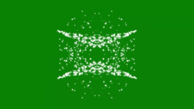 White glowing twinkling glitter star, magic dust, pixie dust path,New glitter sparkles star trail animation. star line sparkle on green background, glittering flat vector doodles,4k animation