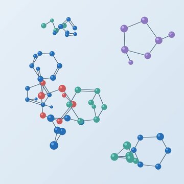 Soft molecule background loop with diagonal motion