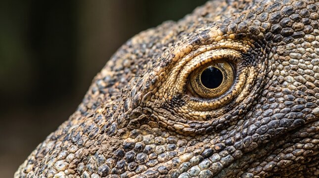 Eye of a Komodo dragon