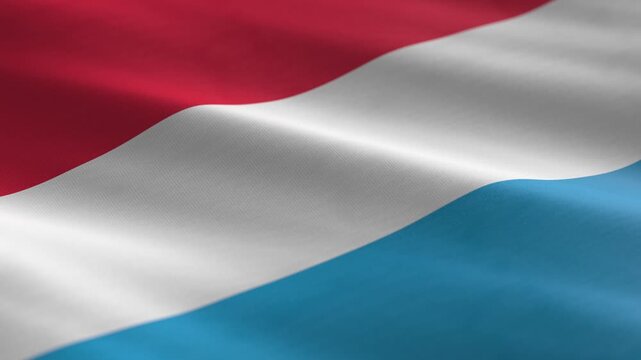Luxembourg - waving flag loop
