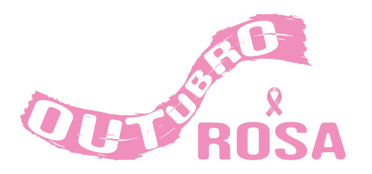 Pink October is an awareness campaign designed to alert women and society to the importance of breast cancer prevention. Transparent background.