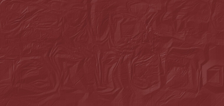 Abstract dark maroon crumpled paper background with low poly geometric pattern, Minimalist deep burgundy wrinkled paper texture backdrop with subtle origami folds, Modern creative low poly abstract