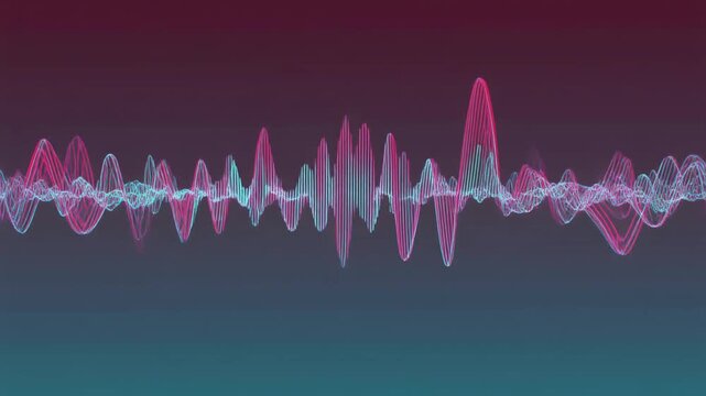 Abstract Digital Sound Waveform Visualization, Audio Spectrum Wave