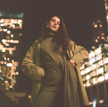 Night Fashion Portrait in New York City