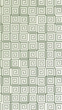 Labyrinth pattern background in sage green seamless loop