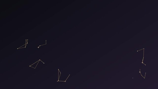 Constellation star pattern background in deep space seamless loop
