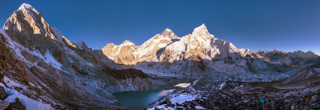 Mount Everest evening sunset Nepal Himalaya mountain