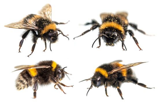 bumblebees Bombus terrestris earth bumblebee isolated