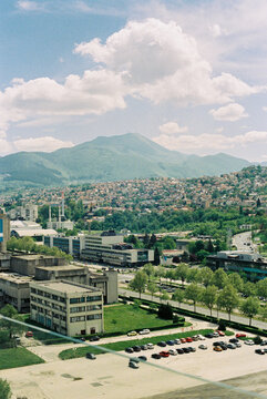 Sarajevo Panorama With Mountains