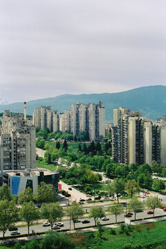Sarajevo Panorama With Mountains
