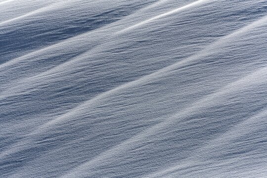 Wavy snow surface with structures, Kleinwalsertal, Vorarlberg, Austria