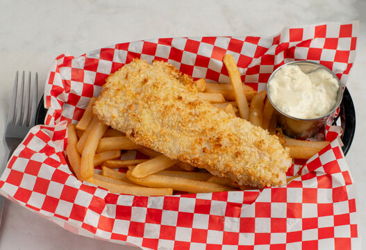  baked haddock  fillet  served with fries