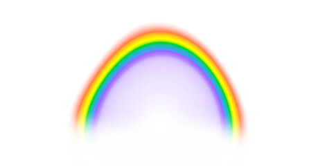 Fototapeta premium Translucent blurred rainbow arc perspective isolated PNG