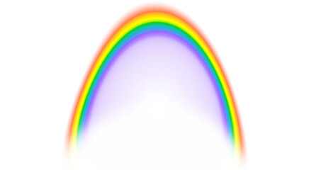 Fototapeta premium Rainbow arc on transparent white background.