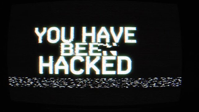 YOU HAVE BEEN HACKED Glitch Text Animation