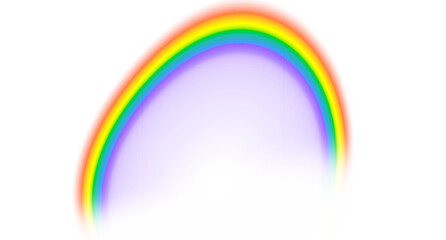 Fototapeta premium Rainbow arc on transparent white background.