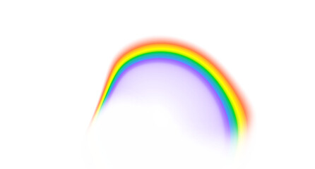 Fototapeta premium Bright rainbow arc overlay transparent background png