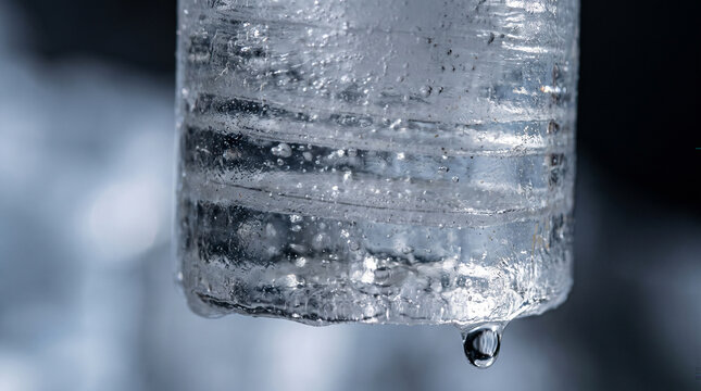 Ancient Ice Core Layers and Trapped Air Bubbles Revealed in Melting Ice