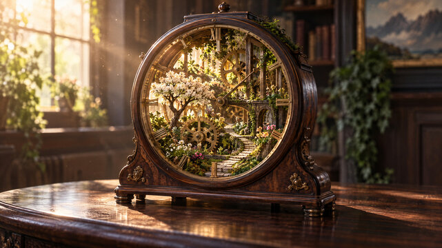 antique clock in the church