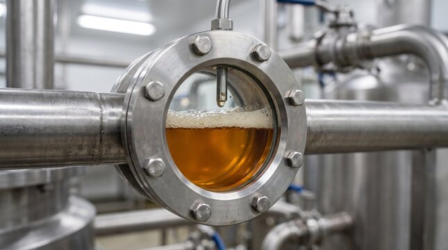 Foam control through a fermentation reactor sight glass